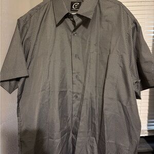 Classic Gray Checkered Casual Button Down Shirt